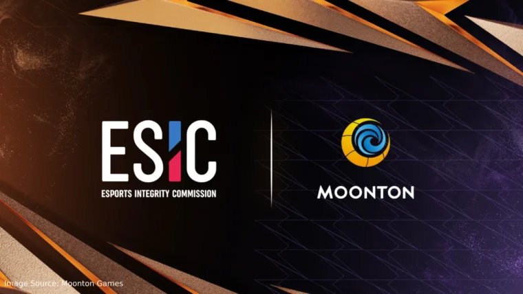 MOONTON Games and ESIC logos side by side, symbolizing their new partnership in mobile esports integrity