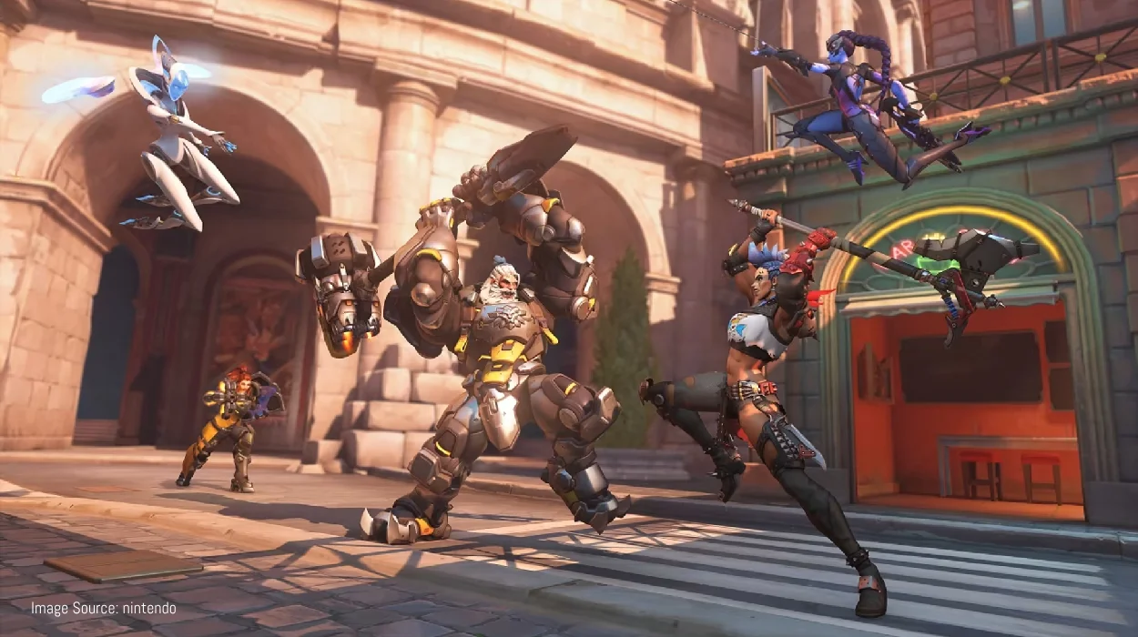 Overwatch 2 heroes preparing for 6v6 combat, featuring both classic and new game mode